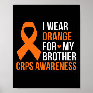 Poster Je Porte Orange Pour Mon Frère Rsd Crps Sensibilis