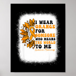 Poster Je porte orange pour quelqu'un qui compte pour moi