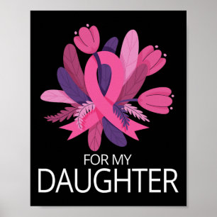 Poster Je Porte Rose Pour Mon Ruban Rose Contre Le Cancer