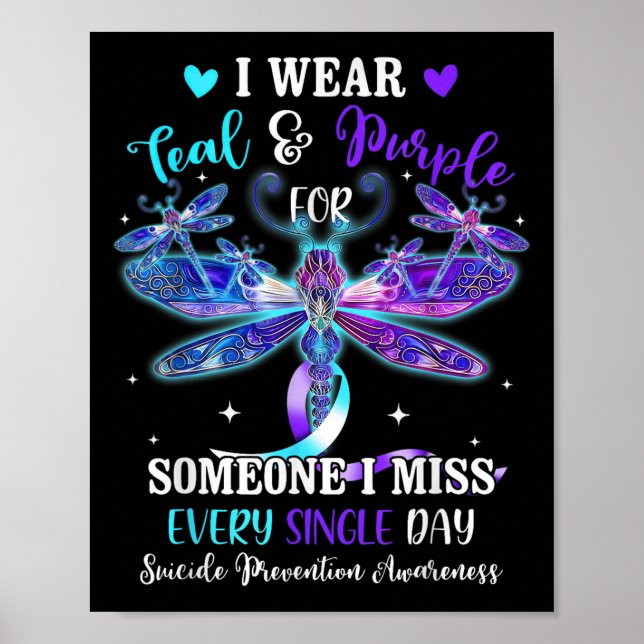 Poster Je Porte Turquoise &amp ; Purple Pour Quelqu'Un Aw (Devant)