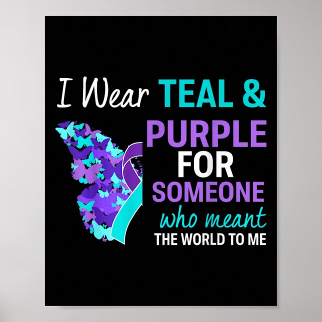 Poster Je Porte Turquoise &amp ; Purple Pour Quelqu'Un Aw (Devant)
