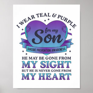 Poster Je Porte Turquoise & Violet Pour Mon Fils Suic