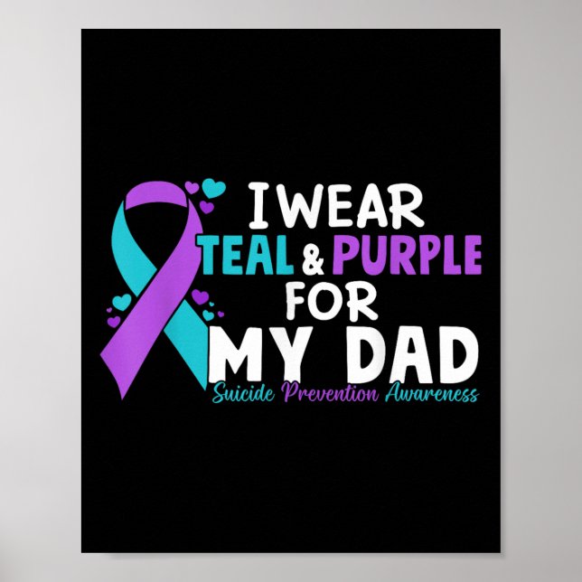 Poster Je Porte Turquoise &amp; Violet Pour Mon Père Suic (Devant)