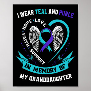 Poster Je Porte Turquoise Et Violet Pour Le Suicide De Pe