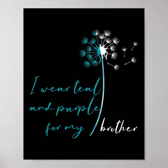 Poster Je Porte Turquoise Et Violet Pour Mon Frère Suicid (Devant)
