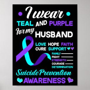 Poster Je Porte Turquoise Et Violet Pour Mon Mari Suicide