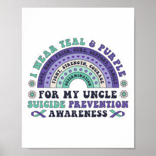 Poster Je Porte Turquoise Et Violet Pour Mon Oncle Suicid