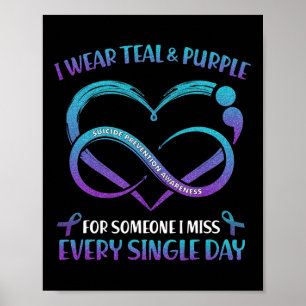 Poster Je Porte Turquoise Et Violet Pour Quelqu'Un Que Je