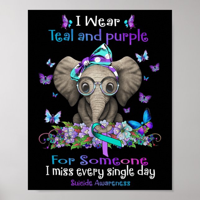 Poster Je Porte Un Éléphant De Sensibilisation Au Suicide (Devant)