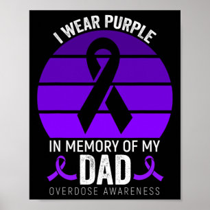 Poster Je Porte Violet Surdose Conscience Violet Ribbon P