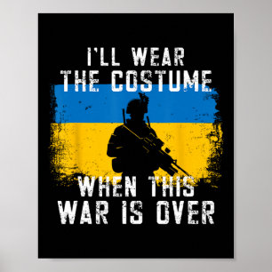 Poster Je porterai ce costume Citation Zelensky Soutien à