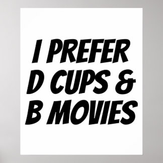 Poster Je Préfère D Tasses B Films Drôle Cadeau