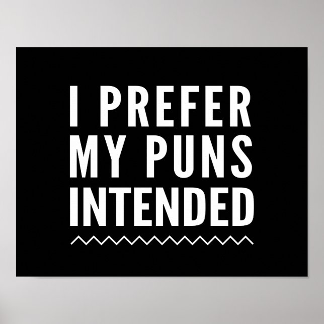 Poster Je Préfère Mes Puns Destinés (Devant)