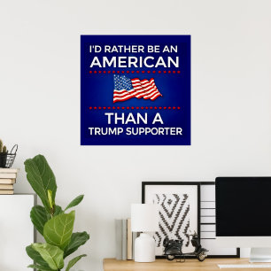 Poster Je préférerais être Américain plutôt qu'être un pa