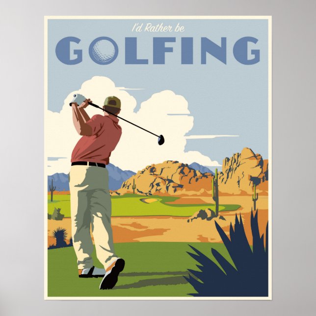 Poster Je préférerais faire du golf aussi ! (Devant)