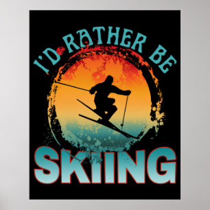 Poster je préférerais skier