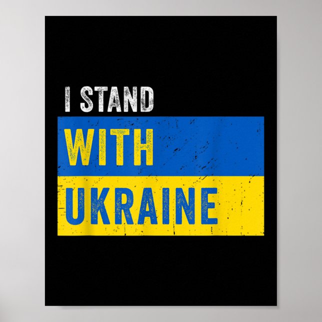 Poster Je Prends Position Avec L'Ukraine _ Arrêtez Poutin (Devant)