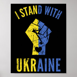 Poster Je Prends Position Avec L'Ukraine - Vintage Résist