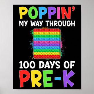 Poster Je Presse Mon Chemin À Travers 100 Jours De Pré-K