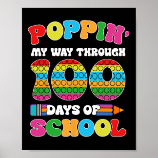 Poster Je Presse Mon Chemin À Travers 100 Jours D'Enfants