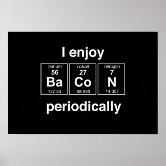 Poster Je Profite Périodiquement Du Bacon