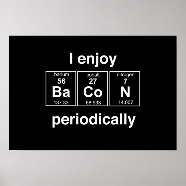 Poster Je Profite Périodiquement Du Bacon (Devant)