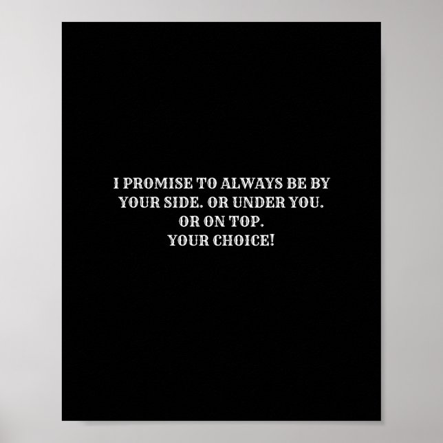 Poster Je promets d'être toujours de votre côté Funny Pos (Devant)
