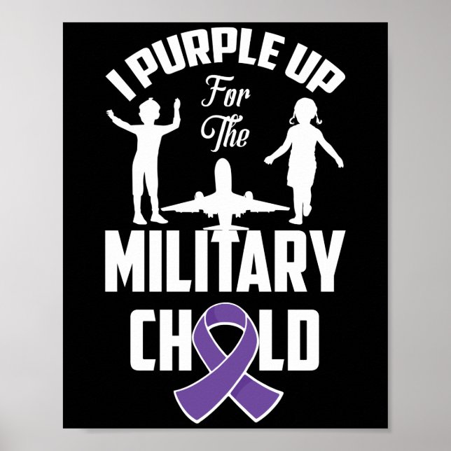 Poster Je Purple Up Pour Le Mois Des Enfants Militaires 2 (Devant)