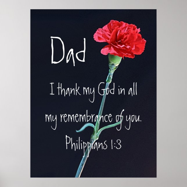 Poster Je remercie mon verset de la Bible de Dieu pour l' (Devant)