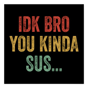 Poster Je sais pas mec t'es un peu louche Sarcasmique Gam