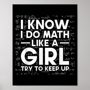 Poster Je sais que je fais des maths comme une fille essa