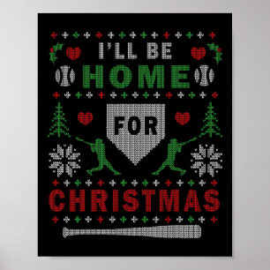 Poster Je serai à la maison pour Noël Vendre un Noël laid