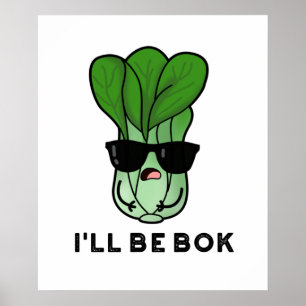 Poster Je serai Bok Funny Veggie Movie Pun