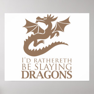 Poster Je serais Rathereth en train d'envoyer des dragons