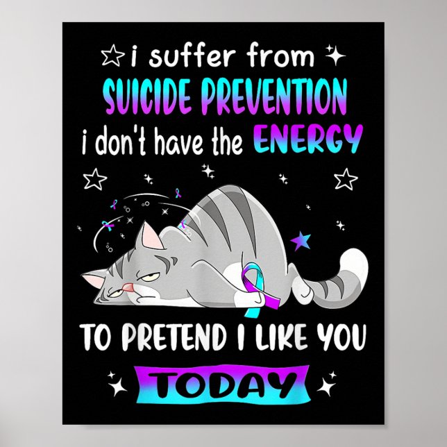 Poster Je souffre de la prévention du suicide Je n'ai pas (Devant)