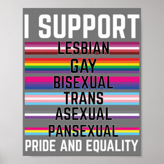 Poster Je soutiens Lesbienne Gay Bisexuel Trans Panne Ase