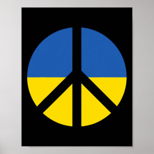 Poster Je soutiens l'Ukraine Tenir avec l'Ukraine Drapeau