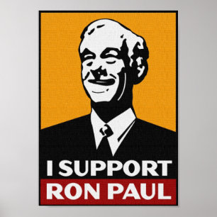 POSTER JE SOUTIENS RON PAUL 2012 POUR LE PRÉSIDENT