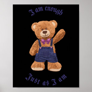 Poster Je Suis Assez Comme Je Suis Vintage Vibes Positive