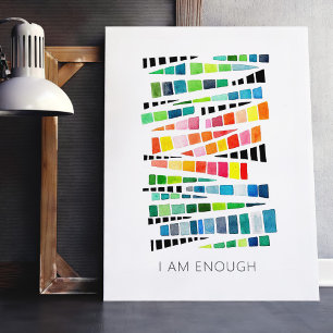 Poster Je suis assez d'affirmation pour l'aquarelle pour 