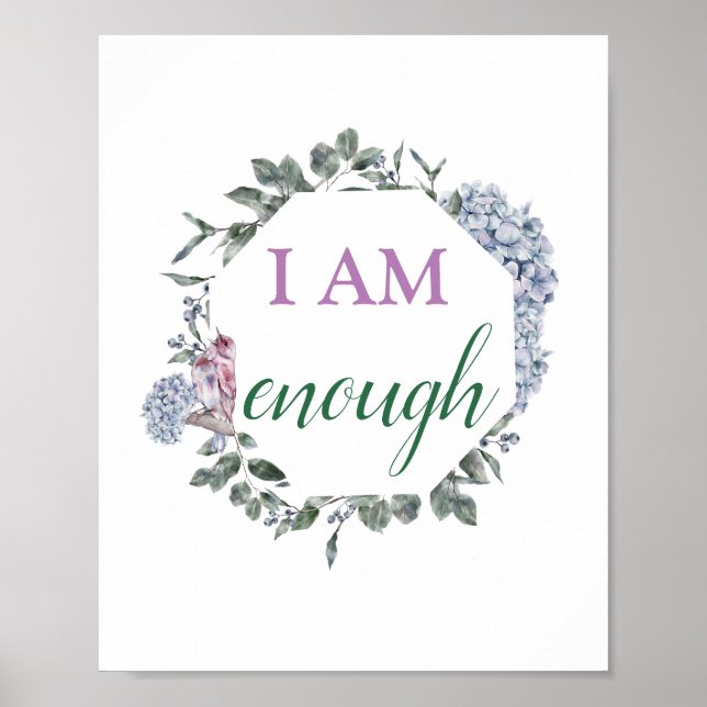 Poster Je Suis Assez Inspirant Affirmation (Devant)