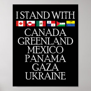 Poster Je suis avec Canda Groenland Mexique Ukraine Homme
