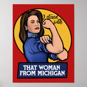 Poster Je suis avec cette femme du Michigan