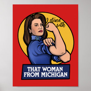 Poster Je suis avec cette femme du Michigan