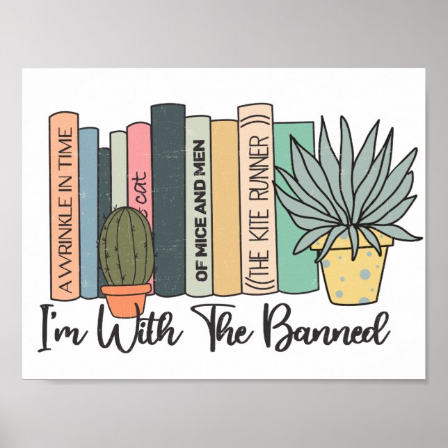 Poster Je suis avec la semaine des livres interdits (Devant)