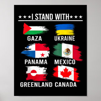 Poster Je Suis Avec Le Canada Groenland Mexique Panama Ga