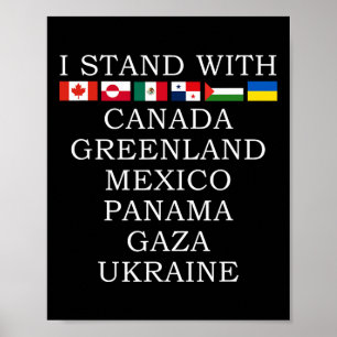 Poster Je suis avec le Canada Groenland Mexique Panama Ga