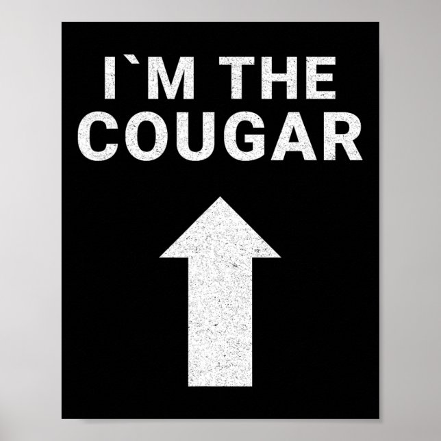 Poster Je suis avec l'Humour Cougar Halloween Cadeau d'an (Devant)