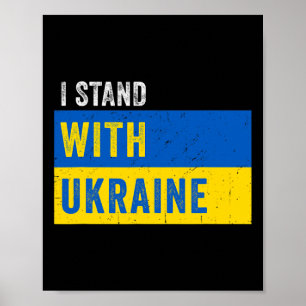 Poster Je suis avec l'Ukraine Arrêtez Poutine Arrêtez la 