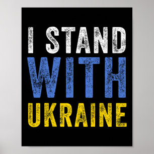 Poster Je suis avec l'Ukraine Arrêtez Poutine Arrêtez la